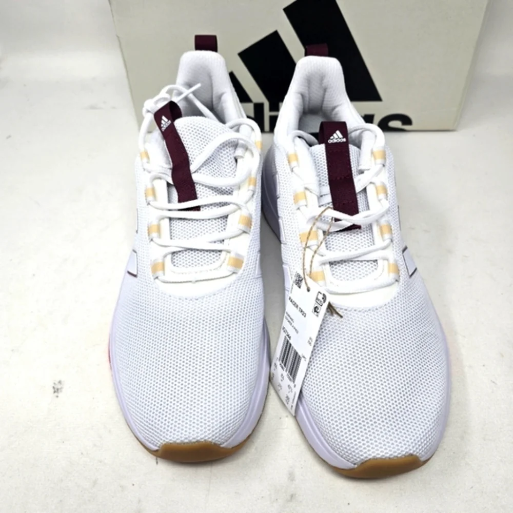 adidas Racer TR23 Running Shoes Cloudfoam Cloud White Red Women's Size 10 IG7344